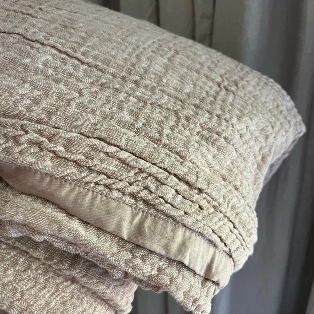 Pottery Barn Linen Cotton Muslin Gauze Duvet Cover